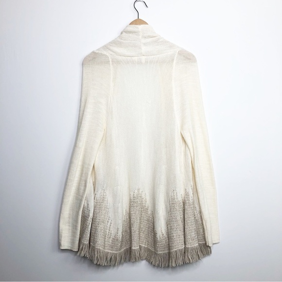 MOTH by Anthropologie Nevis Cream, open closure duster cardigan - Picture 11 of 16